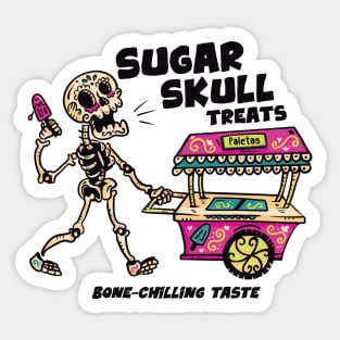 Sugar Skull Treats // Funny Day of the Dead Ice Cream Cart Sticker